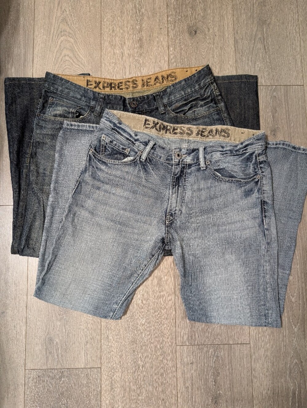 Bundle Of 2 Men's Express Jeans•Loose Stretch & Slim•Low Rise/Boot Cut•34x30👖👖 - Picture 15 of 15